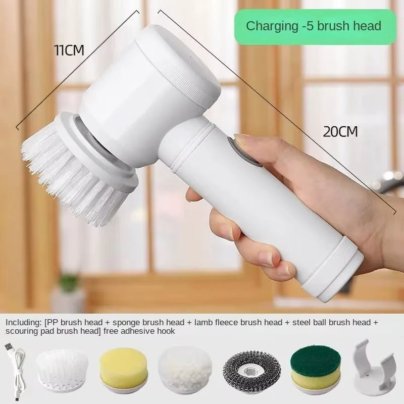 Electric Cleaning Brush Pro – 5-in-1 Cordless Scrubber